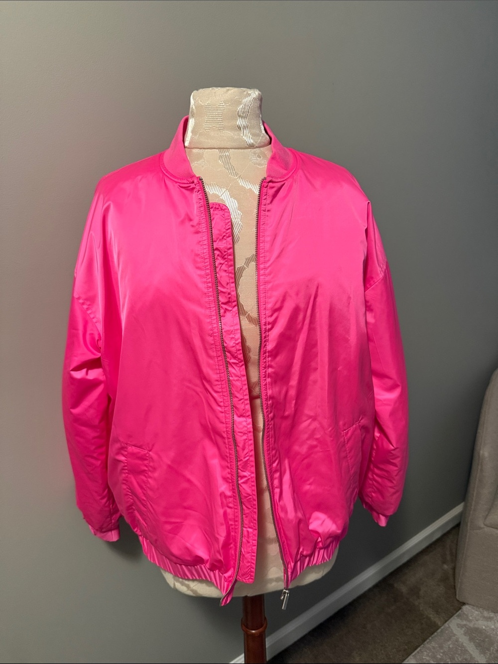 a new day Hot Pink Women's Bomber Jacket